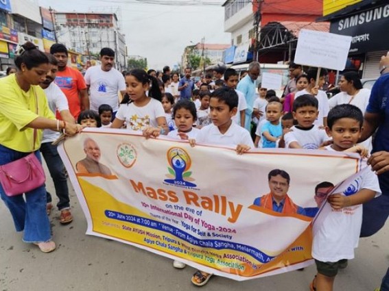 Rally organized to mark Yoga Day in Agartala Rally organized to mark Yoga Day in Agartala